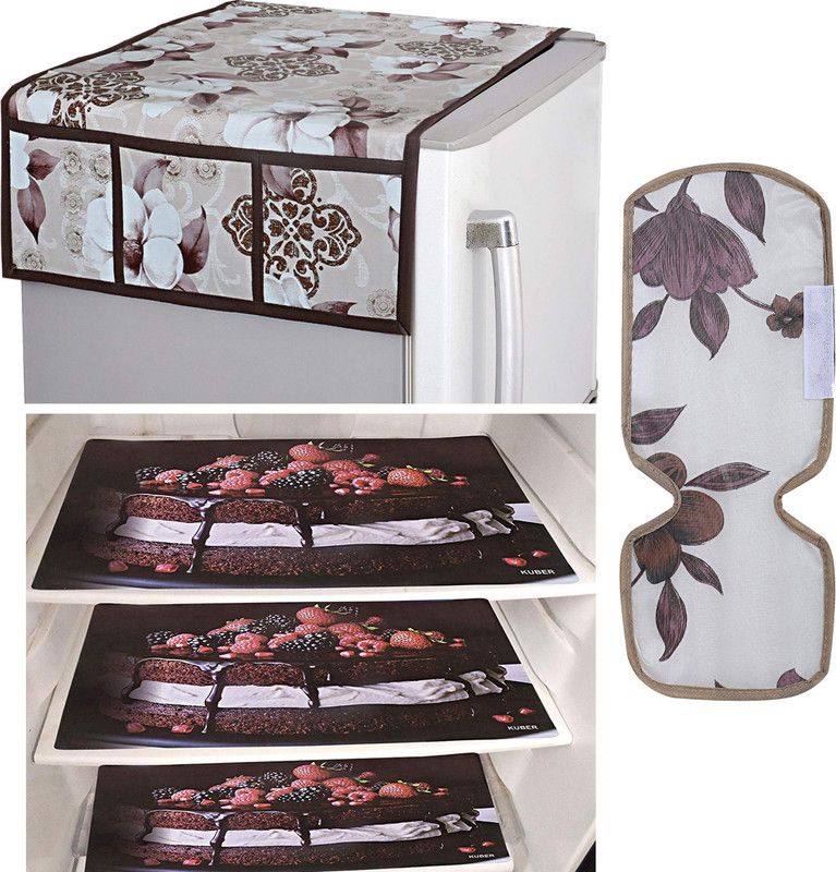 KUBER INDUSTRIES Fridge Mat  (Width: 54 cm, Brown)