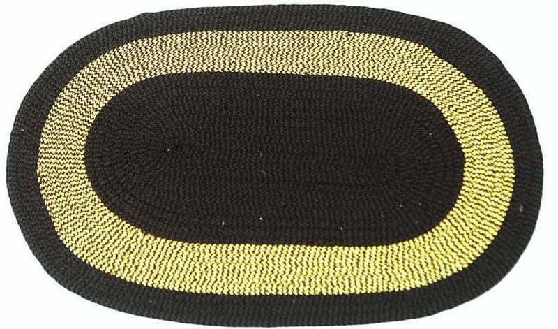 TOSHIT Cotton Door Mat  (Black, Medium)