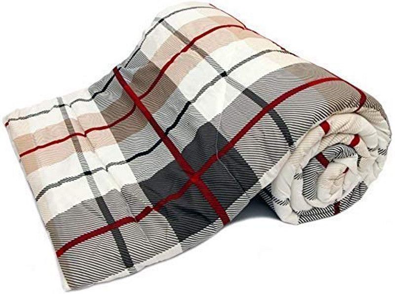 Hitake sleep Checkered Double Dohar for AC Room  (Poly Cotton, Multicolor)