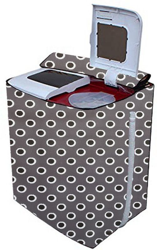 SAVEIT Top Loading Washing Machine Cover  (Width: 89 cm, Black, White)