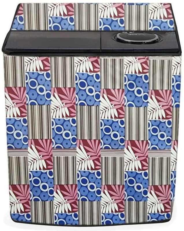 SAVEIT Semi-Automatic Washing Machine Cover  (Width: 89 cm, Blue, Baby Pink)