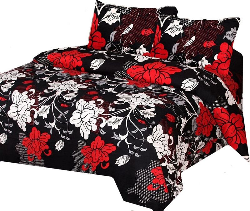 Mashiva 144 TC Cotton Double Printed Flat Bedsheet  (Pack of 1, Multicolor)