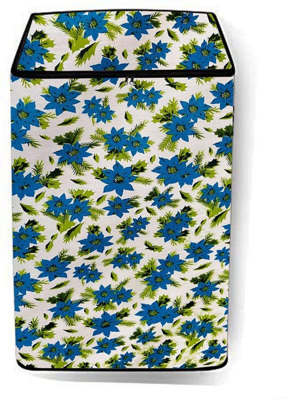 SAVEIT Top Loading Washing Machine Cover  (Width: 87 cm, Blue, Off White)