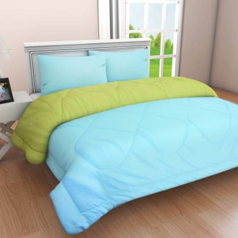 AP Linens Solid King Comforter for Heavy Winter  (Cotton, Ablaze Aqua, Glorious Green)