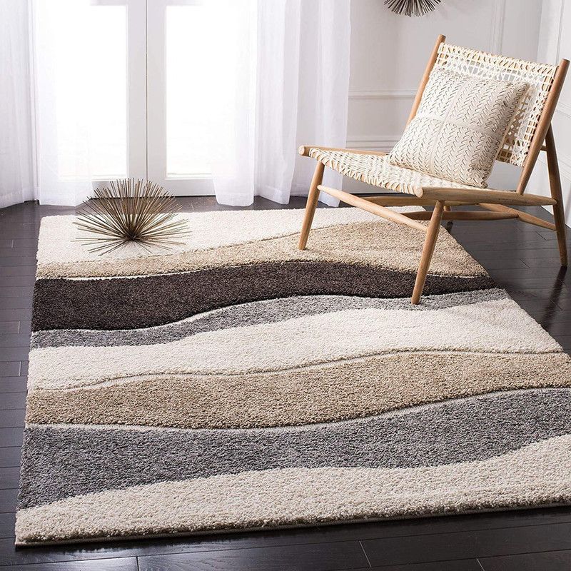 Shag Weaving Multicolor Polyester Carpet  (120 cm, X 120 cm, Square)