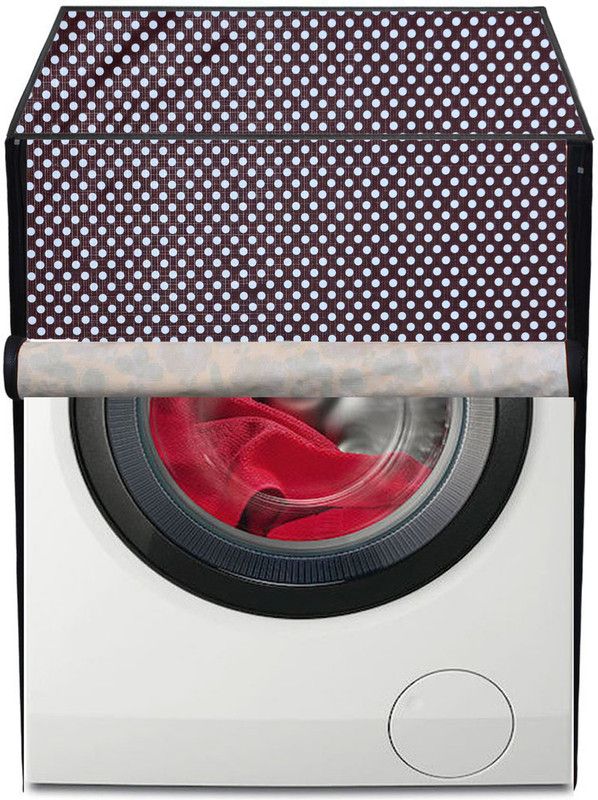 AAVYA UNIQUE FASHION Front Loading Washing Machine Cover  (Width: 60.96 cm, Brown,White)