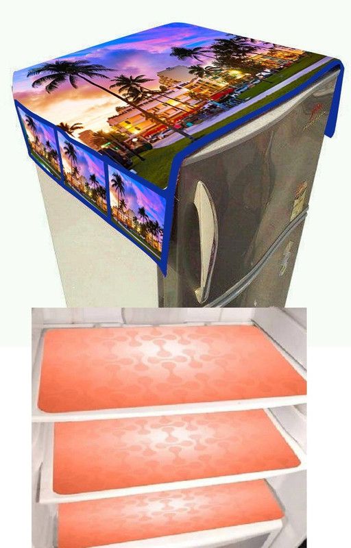 BLUEDOT Refrigerator Cover  (Width: 97 cm, Multicolor)