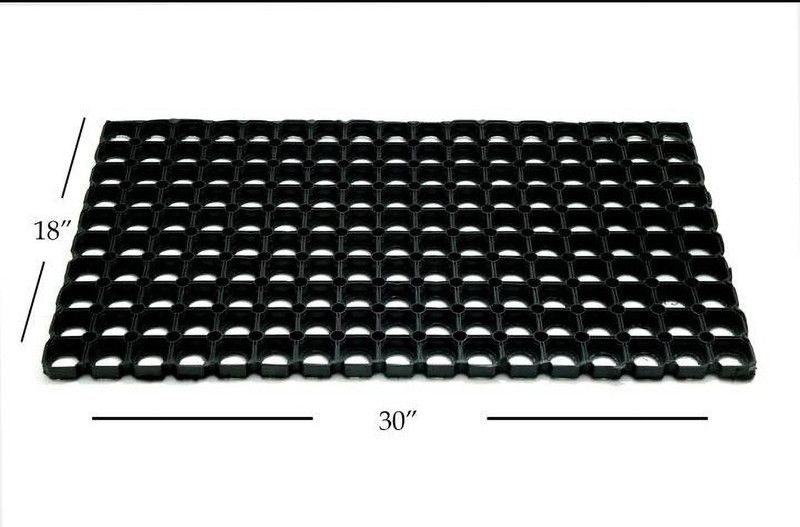 MARSHLAND Artificial Grass Door Mat  (Black, Large)