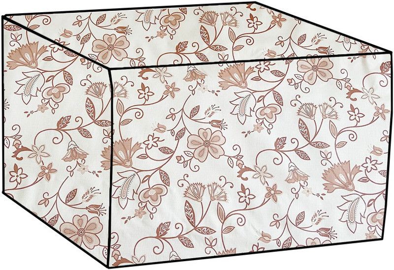 KVAR Air Conditioner Cover  (Width: 68.58 cm, Light Brown, White)