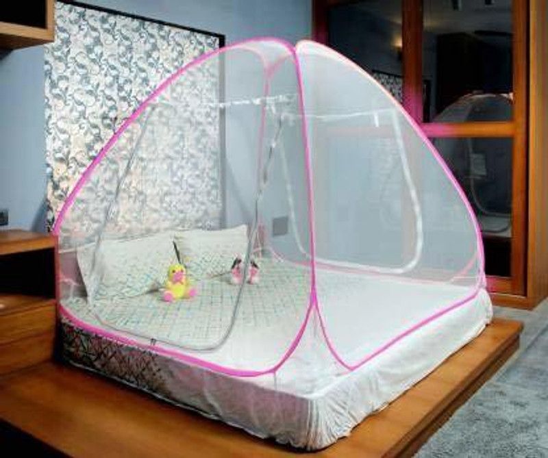 geutejj Polyester Adults Washable Bed Mosquito Net, for Single Bed Macchardani Mosquito Net  (Multicolor, Tent)
