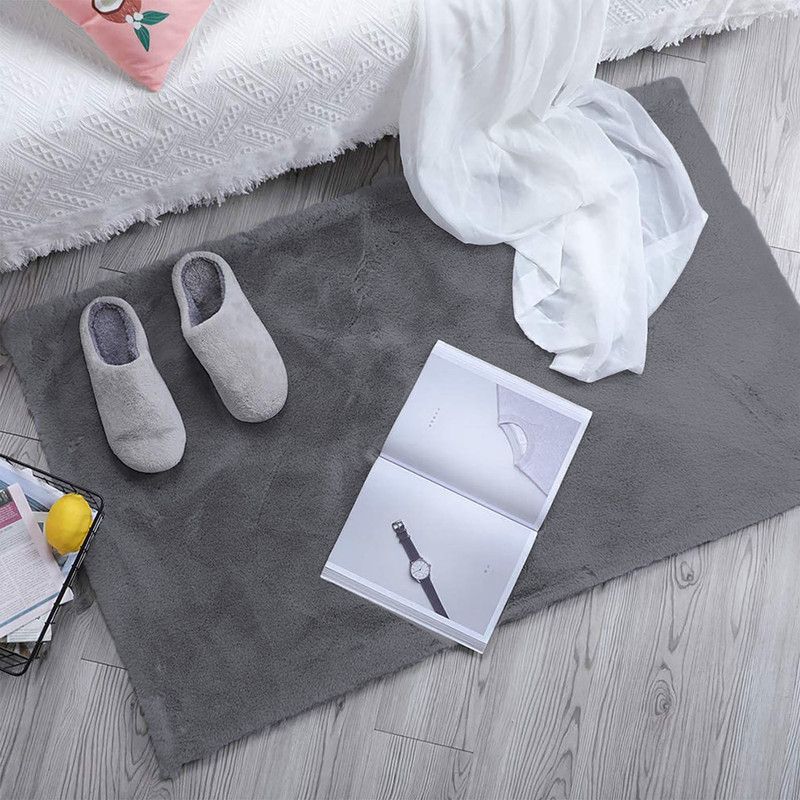 LUXE HOME INTERNATIONAL Polyester Floor Mat  (Grey, Medium)