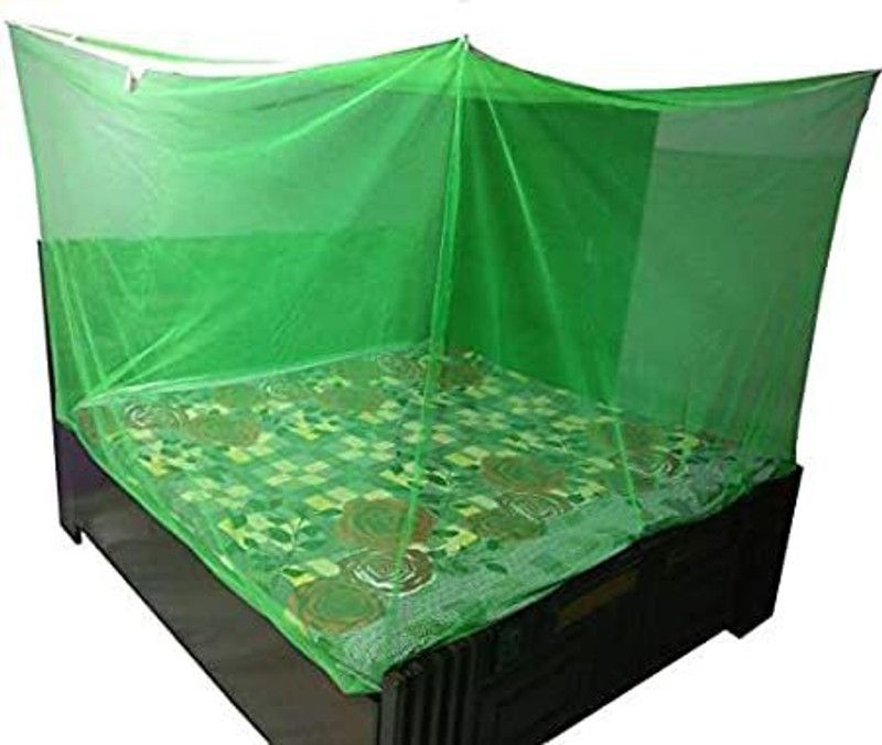 DMR Polyester Adults Washable Mosquito net for single queen Size | dubble bed machardani adult(4x6.5ft Green) Mosquito Net  (Green, Ceiling Hung)
