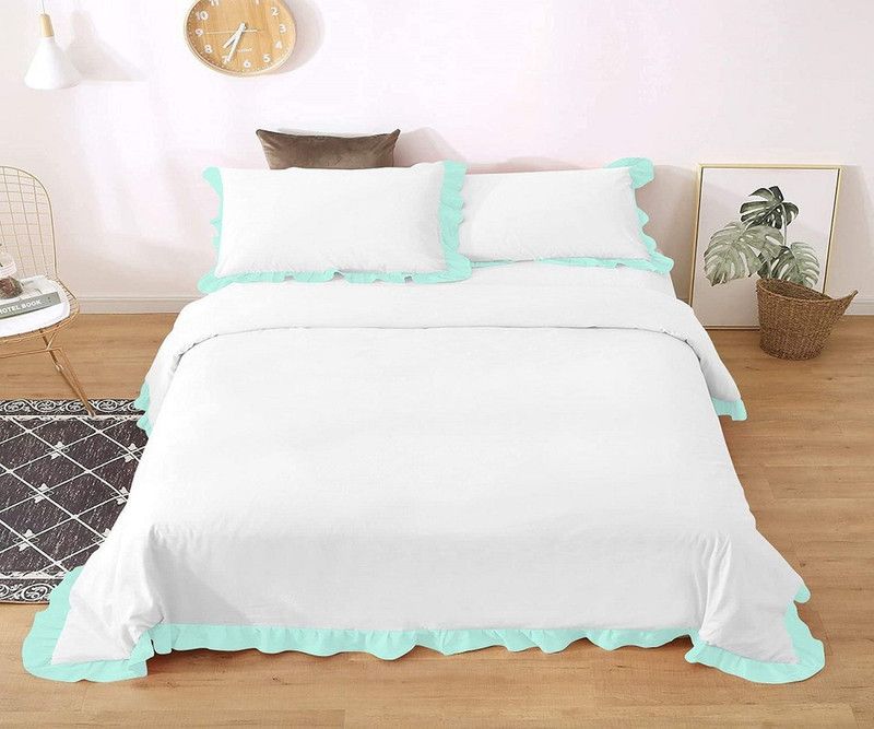 SarahLinen Single Cotton Duvet Cover  (Blue)