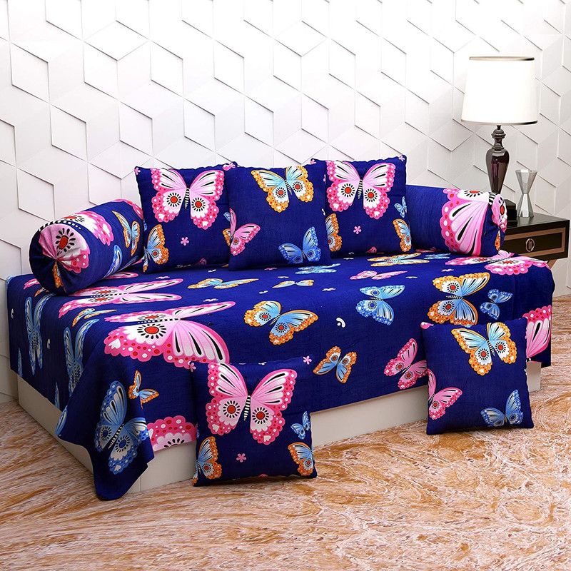igi Polycotton Animal Diwan Set  (Blue)