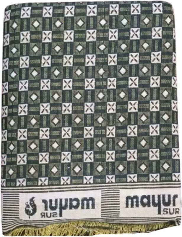 RakeshAccessories Checkered Double Wearable Blanket for Mild Winter  (Cotton, Multicolor)