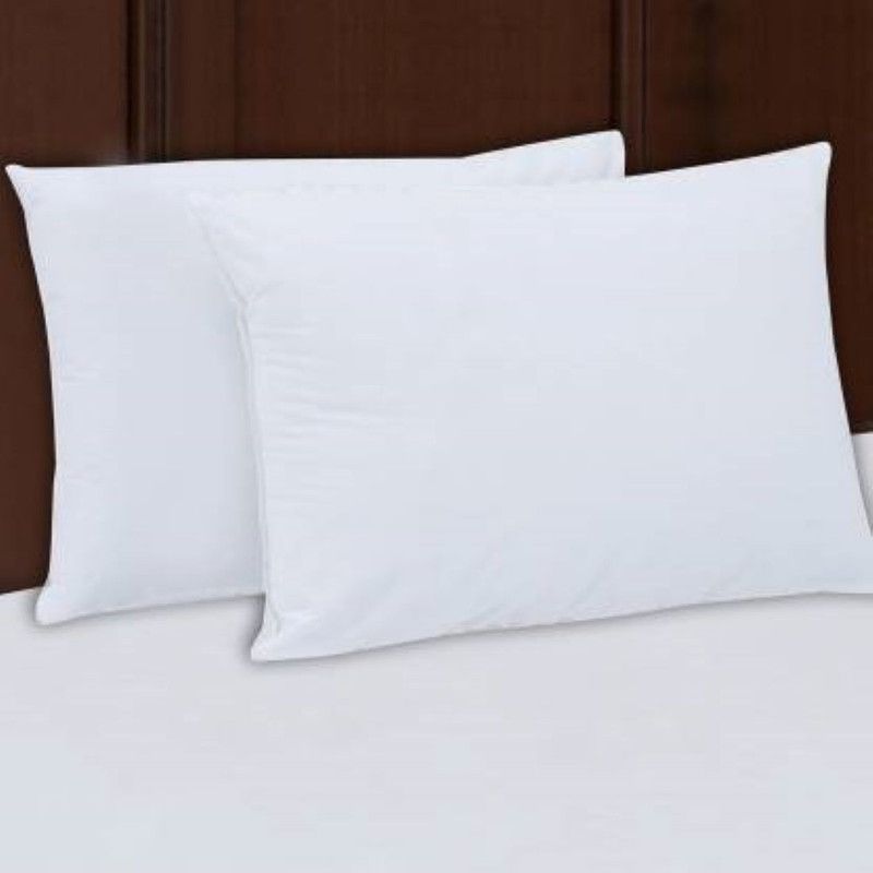 PANACEA Polyester Fibre Solid Cushion Pack of 2  (White)