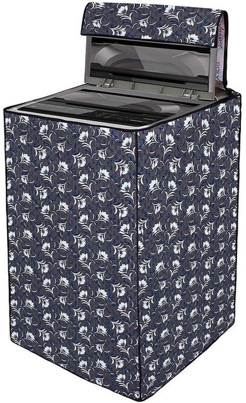 Fabrious Top Loading Washing Machine Cover  (Width: 61 cm, Gray, White)