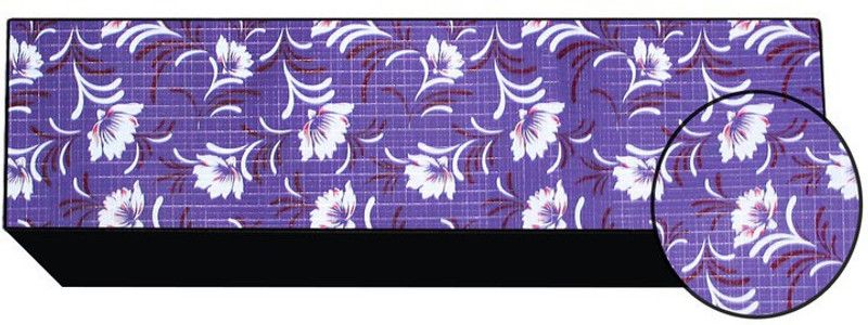 JM Homefurnishings Air Conditioner Cover  (Width: 89 cm, Purple, White)