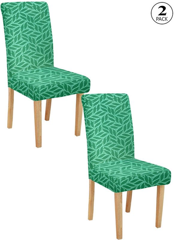 Flipkart SmartBuy Polyester Floral Chair Cover  (Green Pack of 2)