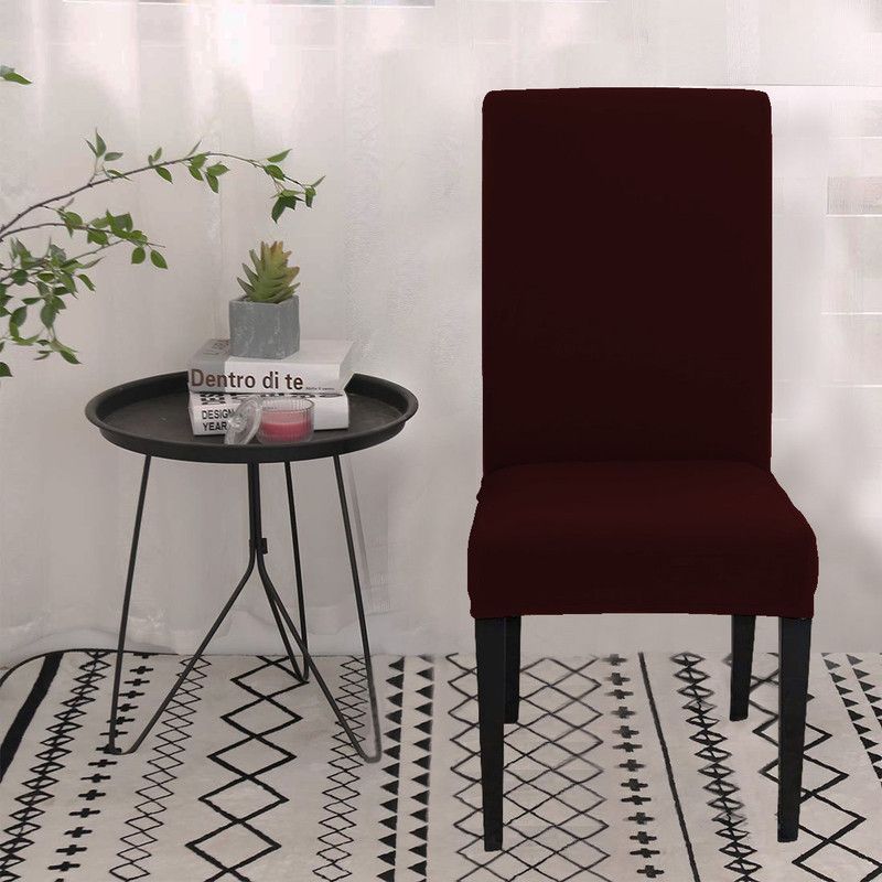 Polycotton Chair Cover  (Dark Brown Pack of 1)