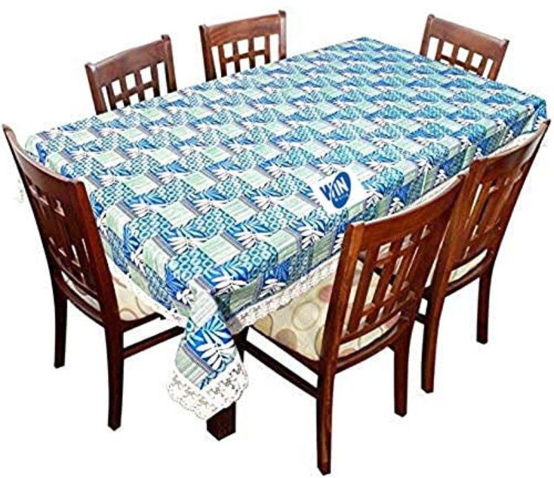 WIN WORLD Solid 6 Seater Table Cover  (Multicolor, PVC)