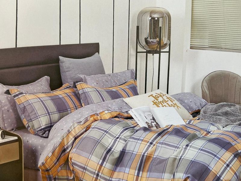 Bedspread 150 TC Cotton King Geometric Fitted (Elastic) Bedsheet  (Pack of 1, Multicolor)