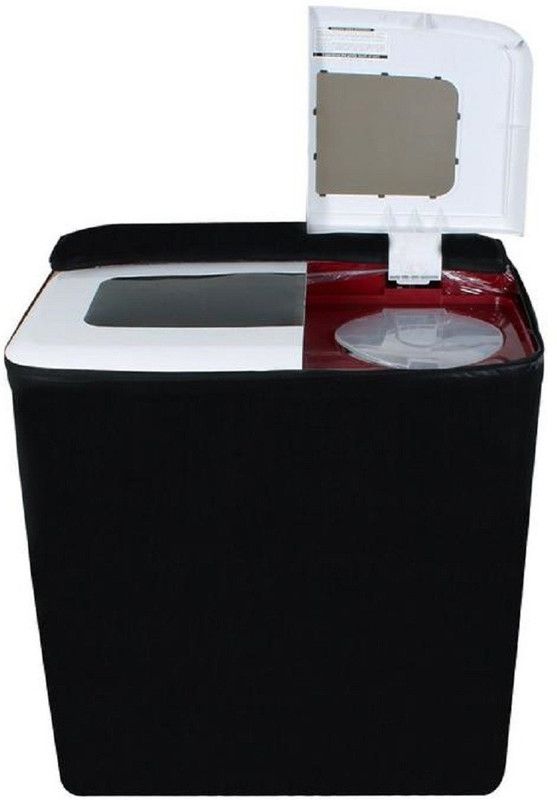 Stylista Top Loading Washing Machine Cover  (Width: 82 cm, Black)