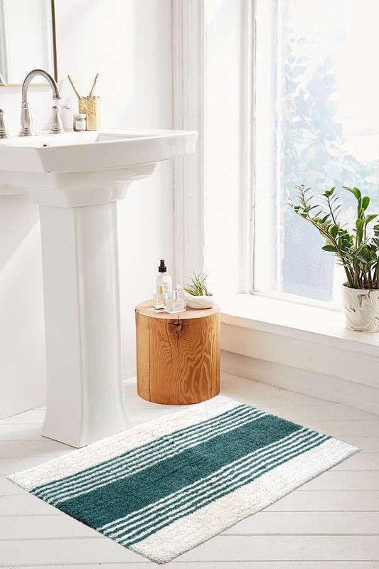 ROSSLYN Cotton Floor Mat  (Green, Medium)