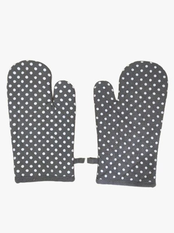 Velava Grey Cotton Kitchen Linen Set  (Pack of 2)