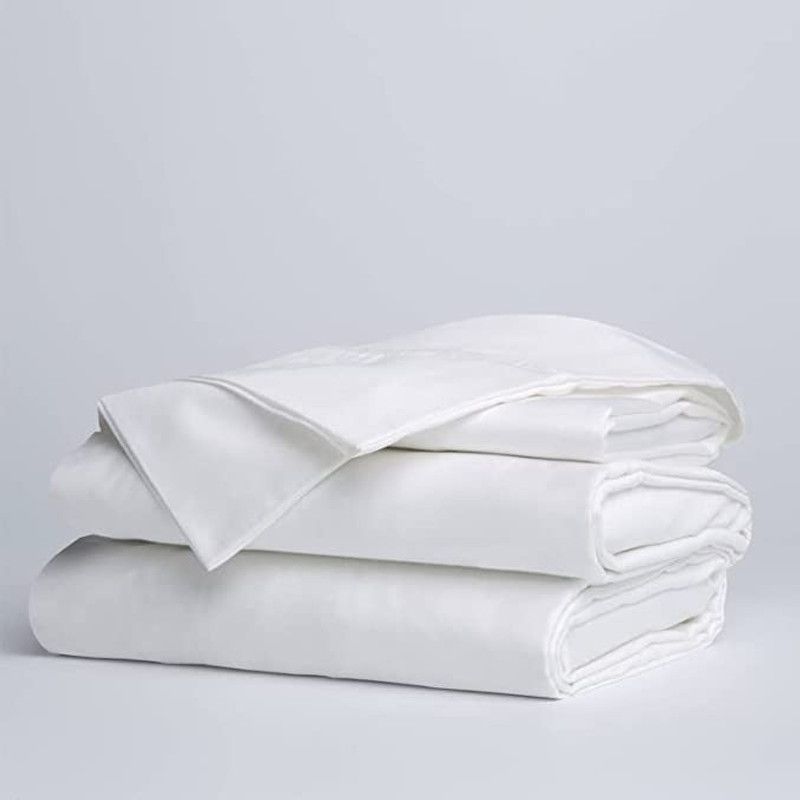 Bhumi Impex 180 TC Microfiber Queen Solid Flat Bedsheet  (Pack of 1, White)