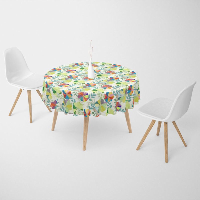 Artzfolio Printed 8 Seater Table Cover  (Multicolor, Polyester)