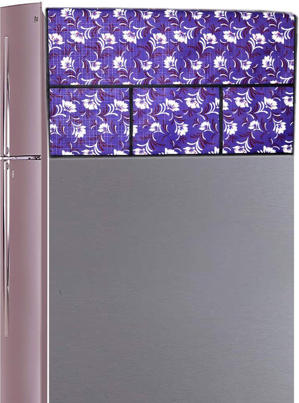 JM Homefurnishings Refrigerator Cover  (Width: 59 cm, Indigo, Blue Voilet)