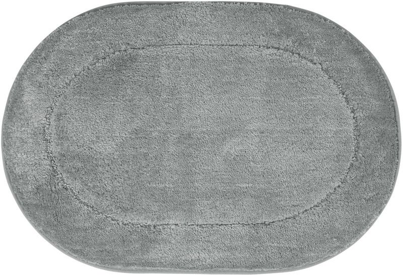 HOKiPO Microfiber Bathroom Mat  (Grey, Large)