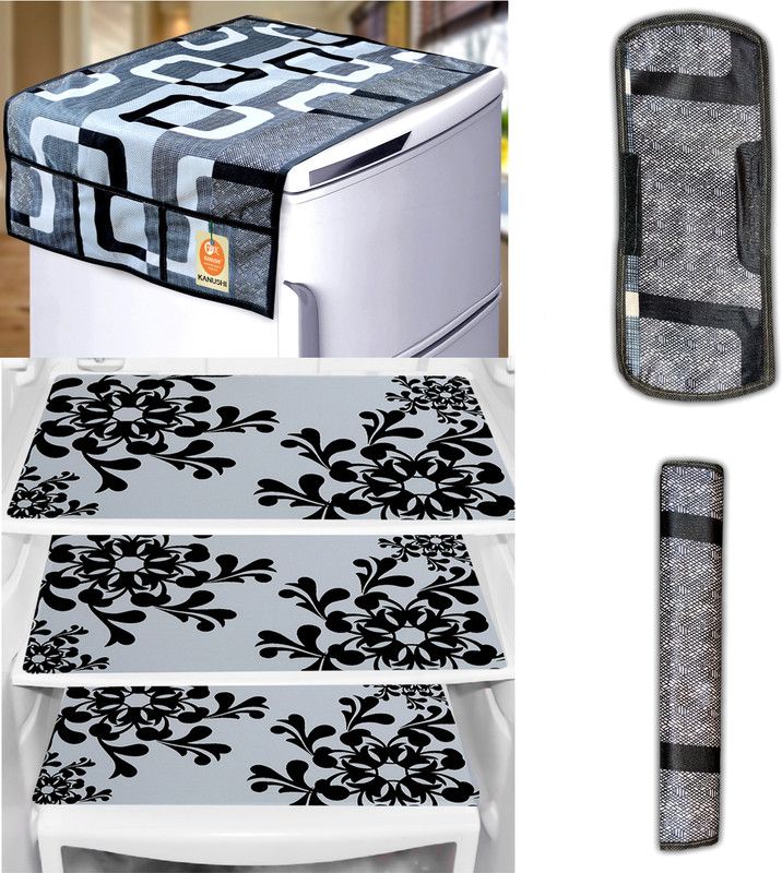 Kanushi Industries Fridge Mat  (Width: 99 cm, BLACK)