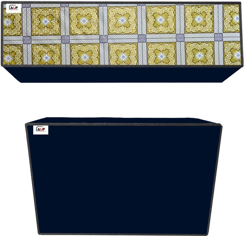 AAVYA UNIQUE FASHION Air Conditioner Cover  (Width: 91 cm, Gold)