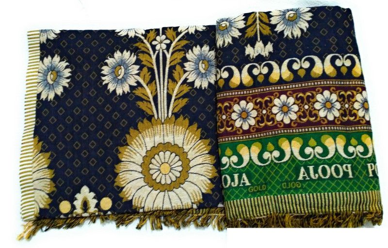 Cotton colors Motifs Double Top Sheet for AC Room  (Cotton, Multicolor44)