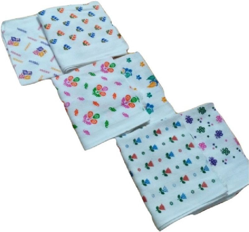 Cotton colors White Printed 39 Multicolor Cloth Napkins  (6 Sheets)