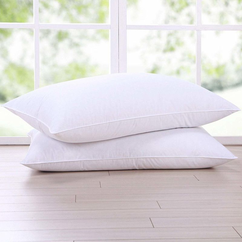 Swikon star Rectangle Polyester Fibre Solid Sleeping Pillow Pack of 2  (White)
