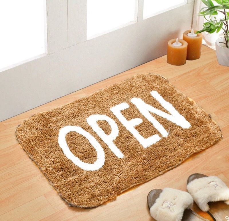 Twinkle Star's Polyester Floor Mat  (Beige, Medium)