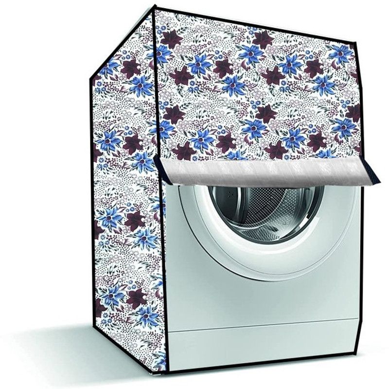 Delideal Front Loading Washing Machine Cover  (Width: 66 cm, Maroon, Blue)