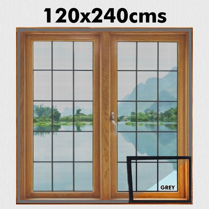 Fibre Adults Mosquito Net  (Grey-120*240cms)
