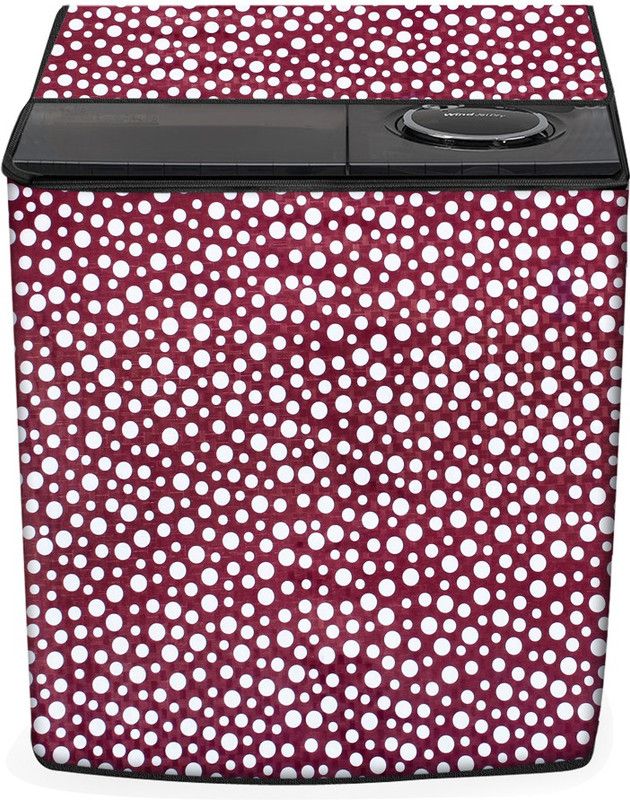 Stylista Top Loading Washing Machine Cover  (Width: 206 cm, Purple, White)