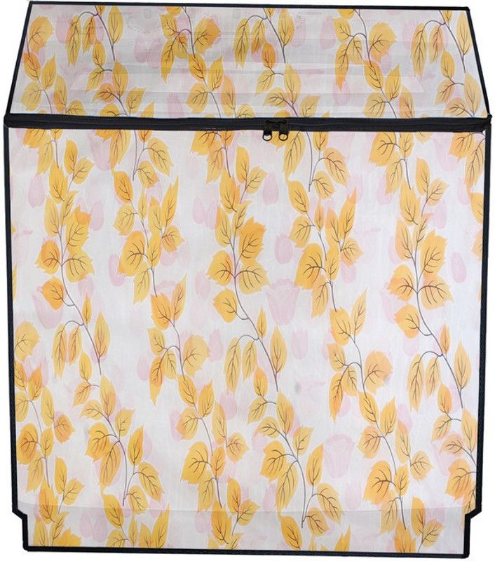 Nitasha Semi-Automatic Washing Machine Cover  (Width: 61 cm, White, Yellow)