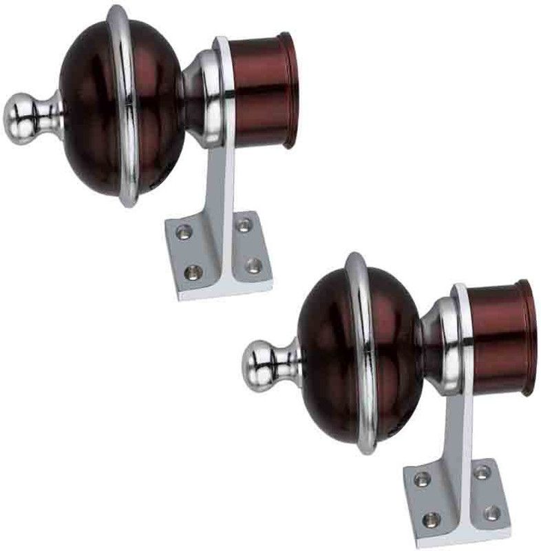 GROWNIX Maroon Rod Rail Bracket Metal  (Pack of 2)