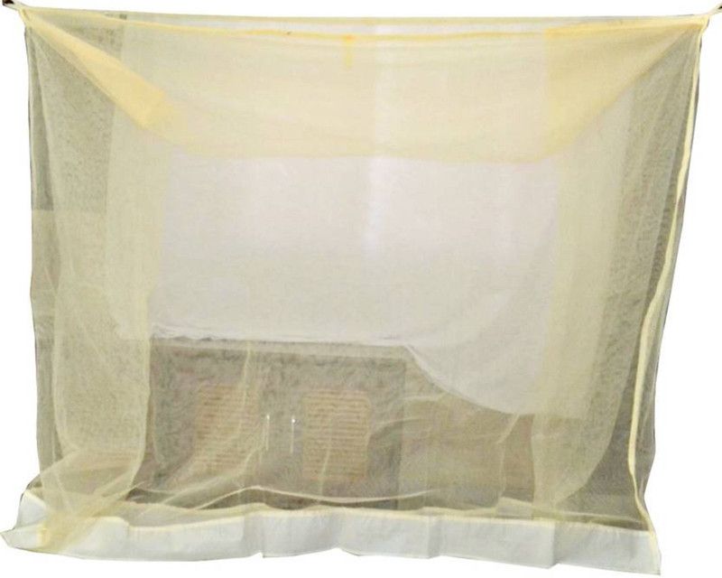 Shreejee Nylon Adults Washable Double bed Mosquito Net Mosquito Net  (Yellow, Bed Box)