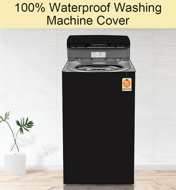 Kanushi Industries Top Loading Washing Machine Cover  (Width: 58.42 cm, Black)