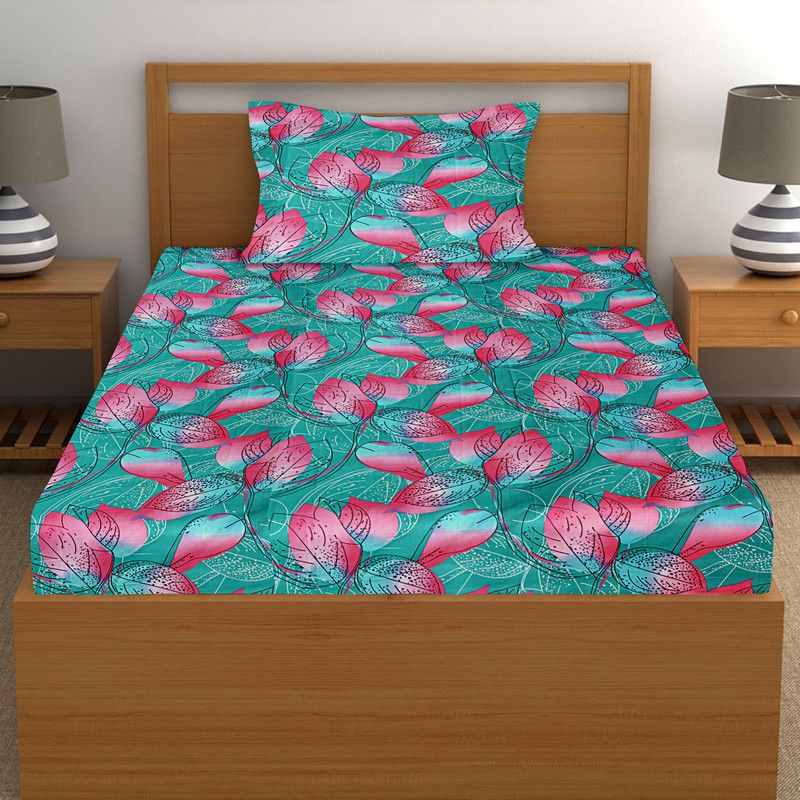 Cotton King Printed Bedsheet  (Pack of 1, Multicolor11)