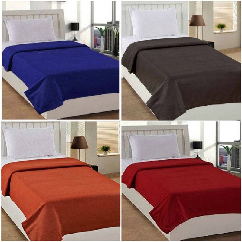 Supreme Home Collective Solid Single Fleece Blanket for AC Room  (Polyester, Multicolor)
