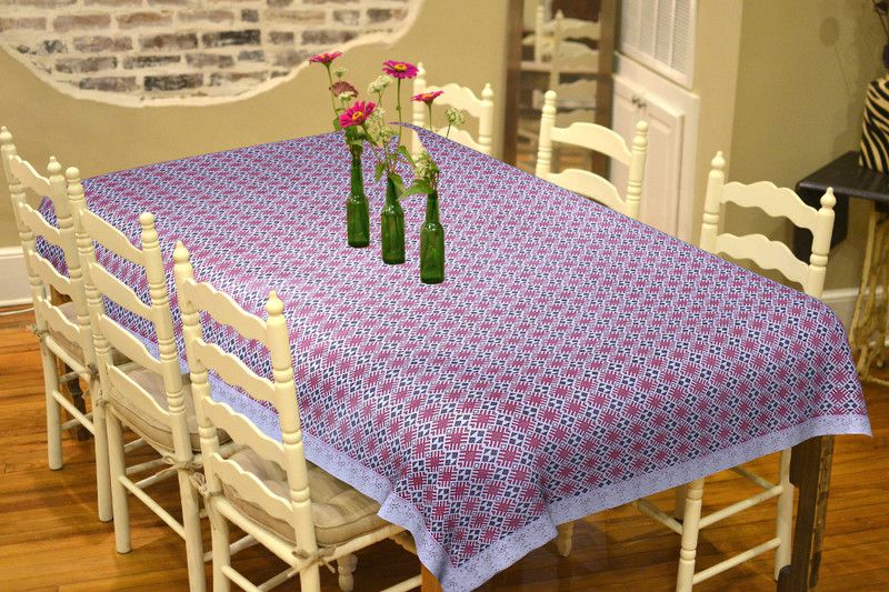 GYT Printed 6 Seater Table Cover  (Multicolor, PVC)