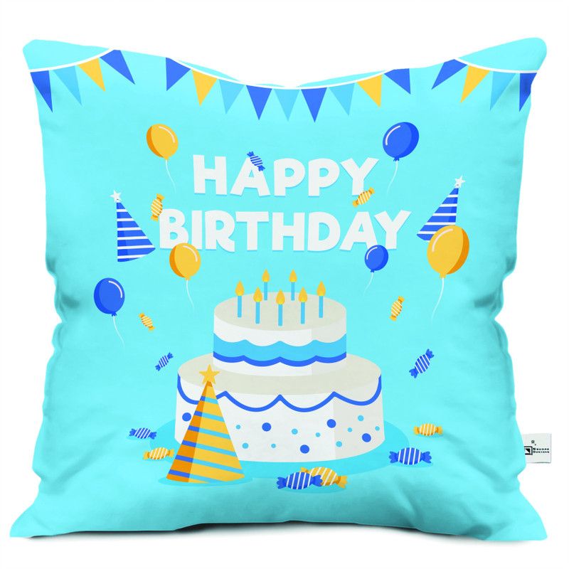 Gifts Corner Fashion Microfibre Quotes Travel Pillow Pack of 1  (Blue)